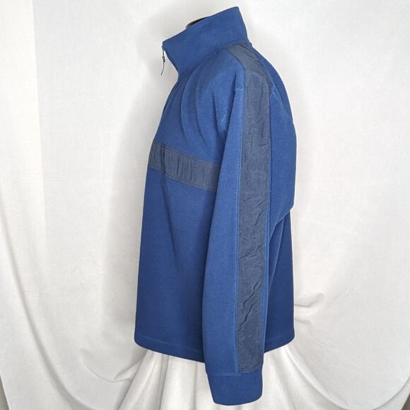 Faded Glory 1/4 Zip Fleece Pullover Sweater Men's Large Blue Casual Pre-Owned - Picture 3 of 5